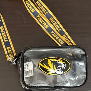 Clear Mini Crossbody Bag - Black and Yellow